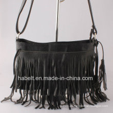 Tassel Shoulder Bag Black Color para Mujer